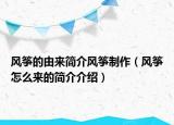 风筝的由来简介风筝制作（风筝怎么来的简介介绍）