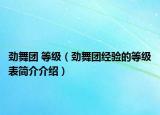 劲舞团 等级（劲舞团经验的等级表简介介绍）