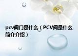 pcv阀门是什么（PCV阀是什么简介介绍）