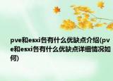 pve和esxi各有什么优缺点介绍(pve和esxi各有什么优缺点详细情况如何)