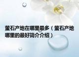 萤石产地在哪里最多（萤石产地哪里的最好简介介绍）