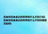 找食和觅食表达的意思有什么不同介绍(找食和觅食表达的意思有什么不同详细情况如何)