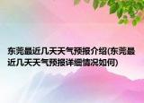 东莞最近几天天气预报介绍(东莞最近几天天气预报详细情况如何)