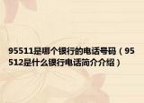 95511是哪个银行的电话号码（95512是什么银行电话简介介绍）