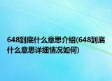 648到底什么意思介绍(648到底什么意思详细情况如何)