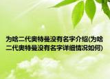 为啥二代奥特曼没有名字介绍(为啥二代奥特曼没有名字详细情况如何)