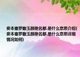 妾本秦罗敷玉颜艳名都.是什么意思介绍(妾本秦罗敷玉颜艳名都.是什么意思详细情况如何)