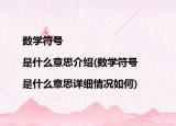 数学符号|是什么意思介绍(数学符号|是什么意思详细情况如何)