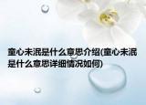 童心未泯是什么意思介绍(童心未泯是什么意思详细情况如何)