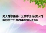 男人花歌曲是什么意思介绍(男人花歌曲是什么意思详细情况如何)