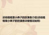 还枝格格里小燕子的扮演者介绍(还枝格格里小燕子的扮演者详细情况如何)
