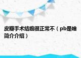 皮瓣手术结痂很正常不（pb是啥简介介绍）