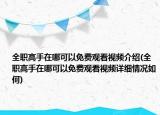 全职高手在哪可以免费观看视频介绍(全职高手在哪可以免费观看视频详细情况如何)