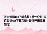 天官赐福txt下载完整+番外介绍(天官赐福txt下载完整+番外详细情况如何)