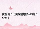 黄烟 简介（黄烟烟是好人吗简介介绍）