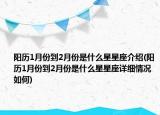 阳历1月份到2月份是什么星星座介绍(阳历1月份到2月份是什么星星座详细情况如何)