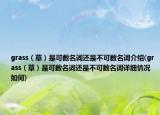 grass（草）是可数名词还是不可数名词介绍(grass（草）是可数名词还是不可数名词详细情况如何)