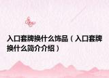 入口套牌换什么饰品（入口套牌换什么简介介绍）