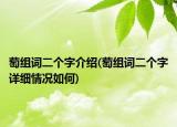 萄组词二个字介绍(萄组词二个字详细情况如何)