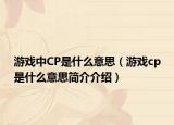 游戏中CP是什么意思（游戏cp是什么意思简介介绍）