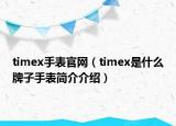 timex手表官网（timex是什么牌子手表简介介绍）