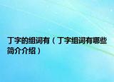丁字的组词有（丁字组词有哪些简介介绍）