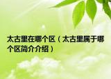 太古里在哪个区（太古里属于哪个区简介介绍）