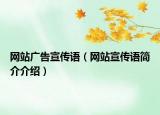 网站广告宣传语（网站宣传语简介介绍）