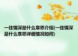 一往情深是什么意思介绍(一往情深是什么意思详细情况如何)