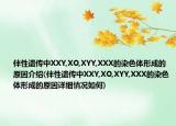 伴性遗传中XXY,XO,XYY,XXX的染色体形成的原因介绍(伴性遗传中XXY,XO,XYY,XXX的染色体形成的原因详细情况如何)