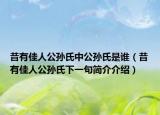 昔有佳人公孙氏中公孙氏是谁（昔有佳人公孙氏下一句简介介绍）