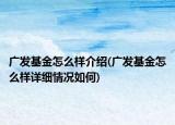 广发基金怎么样介绍(广发基金怎么样详细情况如何)