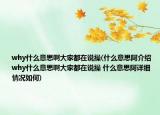 why什么意思啊大家都在说操(什么意思阿介绍 why什么意思啊大家都在说操 什么意思阿详细情况如何)