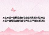 三生三世十里桃花全部歌曲歌词欣赏介绍(三生三世十里桃花全部歌曲歌词欣赏详细情况如何)
