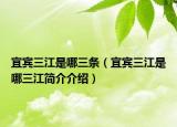 宜宾三江是哪三条（宜宾三江是哪三江简介介绍）