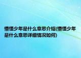 懵懂少年是什么意思介绍(懵懂少年是什么意思详细情况如何)
