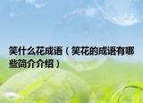笑什么花成语（笑花的成语有哪些简介介绍）
