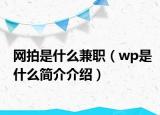 网拍是什么兼职（wp是什么简介介绍）
