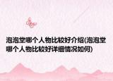 泡泡堂哪个人物比较好介绍(泡泡堂哪个人物比较好详细情况如何)