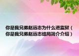你是我兄弟赵远志为什么进监狱（你是我兄弟赵远志结局简介介绍）