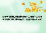 照样子写词语又细又长还有什么词语介绍(照样子写词语又细又长还有什么词语详细情况如何)
