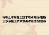 钢板止水带施工技术难点介绍(钢板止水带施工技术难点详细情况如何)