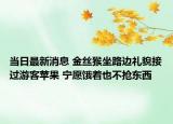 当日最新消息 金丝猴坐路边礼貌接过游客苹果 宁愿饿着也不抢东西