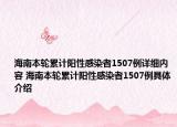 海南本轮累计阳性感染者1507例详细内容 海南本轮累计阳性感染者1507例具体介绍
