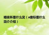 暗夜杯是什么奖（a音标是什么简介介绍）