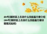 dnf红眼时装上衣选什么技能最方便介绍(dnf红眼时装上衣选什么技能最方便详细情况如何)