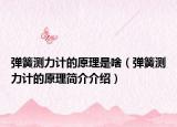 弹簧测力计的原理是啥（弹簧测力计的原理简介介绍）