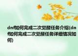 dnf如何完成二次觉醒任务介绍(dnf如何完成二次觉醒任务详细情况如何)