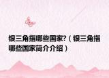 银三角指哪些国家?（银三角指哪些国家简介介绍）