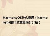 HarmonyOS什么意思（harmonyos是什么意思简介介绍）